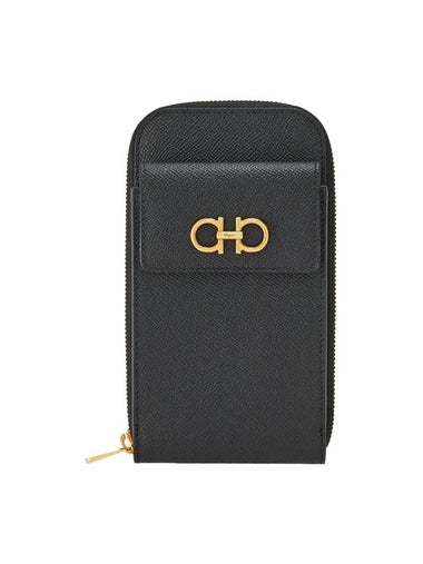 Gancini Phone Case Black - SALVATORE FERRAGAMO - BALAAN 1