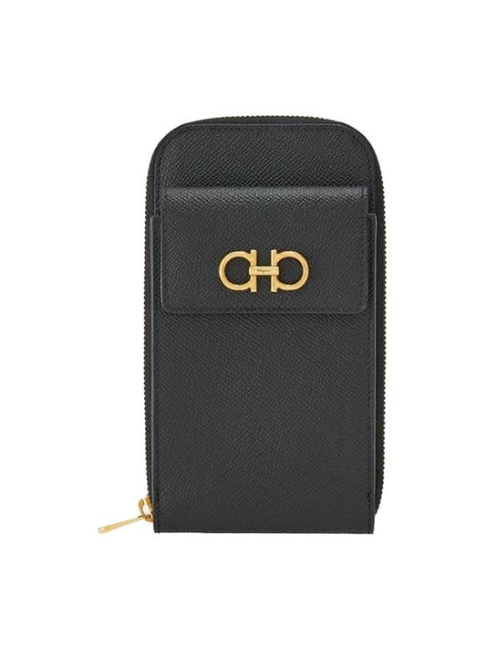 Gancini Phone Case Black - SALVATORE FERRAGAMO - BALAAN 1