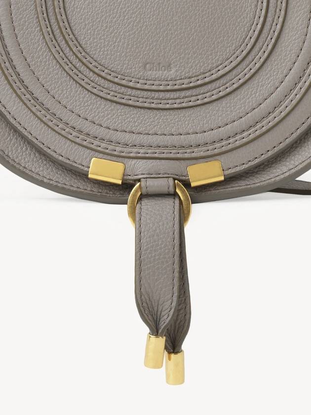 Marcie Saddle Small Grained Leather Cross Bag Grey - CHLOE - BALAAN 4