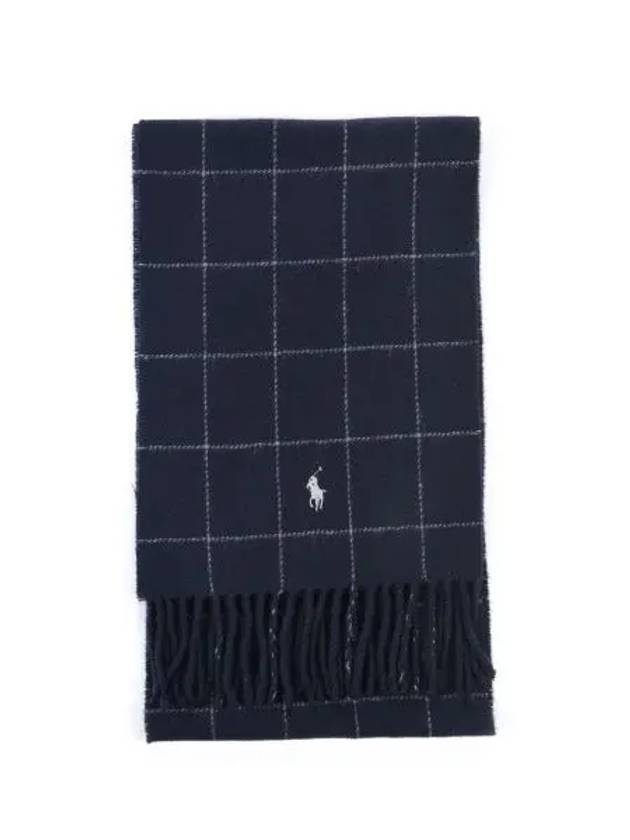 Reversible Check Muffler Hunter Navy - POLO RALPH LAUREN - BALAAN 6