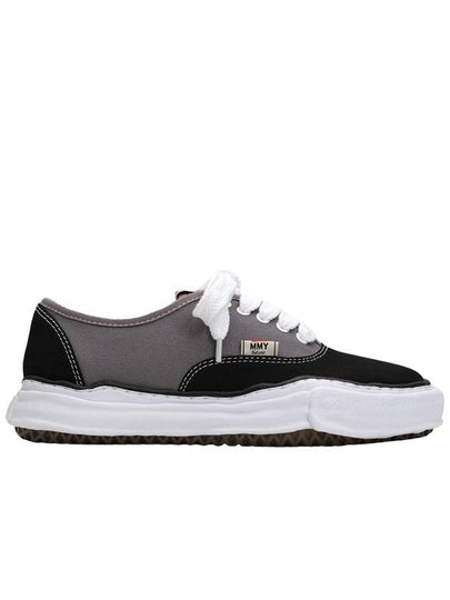 Baker OG Sole Bicolor Canvas Low-Top Sneakers Black Grey - MIHARA YASUHIRO - BALAAN 2