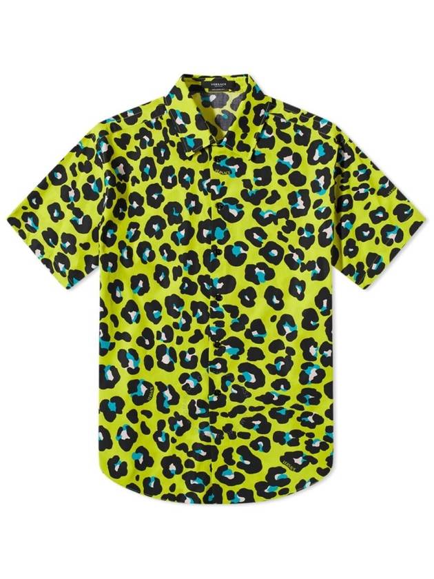 Daisy Leopard Short Sleeve Shirt - VERSACE - BALAAN 2