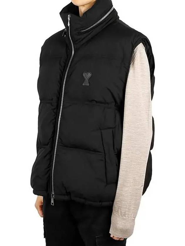 De Coeur Zip-Up Padded Vest Black - AMI - BALAAN 2