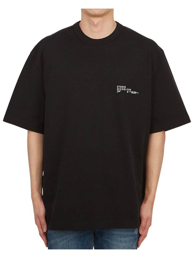 Men's short sleeve t-shirt MODULE SNM 1167 BLACK - STUDIO NICHOLSON - BALAAN 1