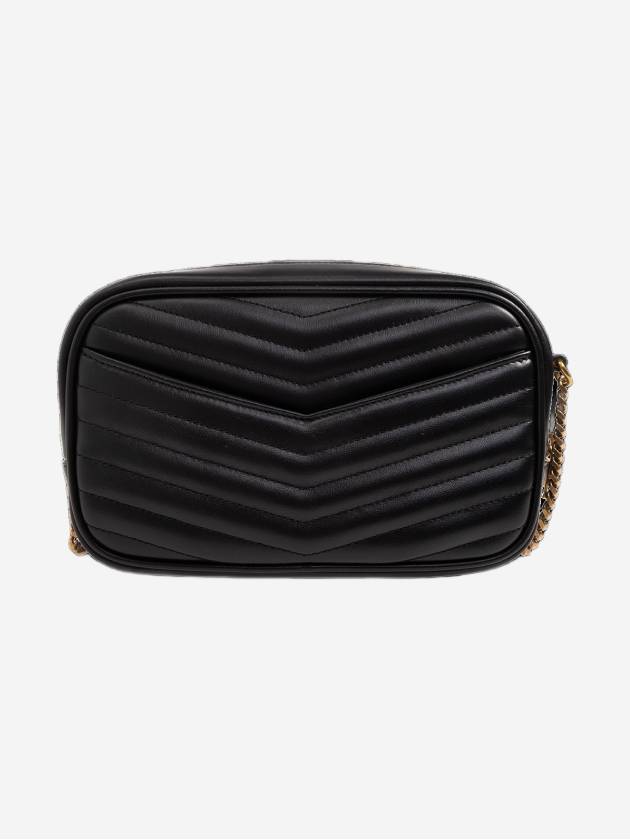 Lou Small Leather Cross Bag Black - SAINT LAURENT - BALAAN 3