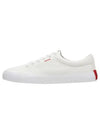 Red Logo Canvas Low Top Sneakers White - HUGO BOSS - BALAAN 2