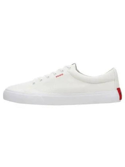 Red Logo Canvas Low Top Sneakers White - HUGO BOSS - BALAAN 2