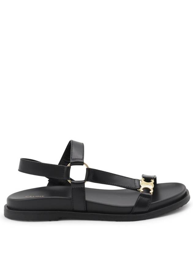 Maud Calfskin Triomphe Sandals Black - CELINE - BALAAN 1