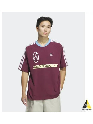 adidas x YESEYESEE Tee Burgundy JN5821 - ADIDAS - BALAAN 1