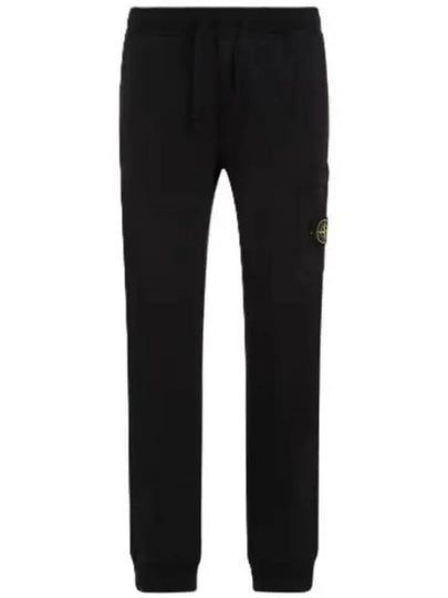 Cotton Fleece Cargo Truck Pants Black - STONE ISLAND - BALAAN 2