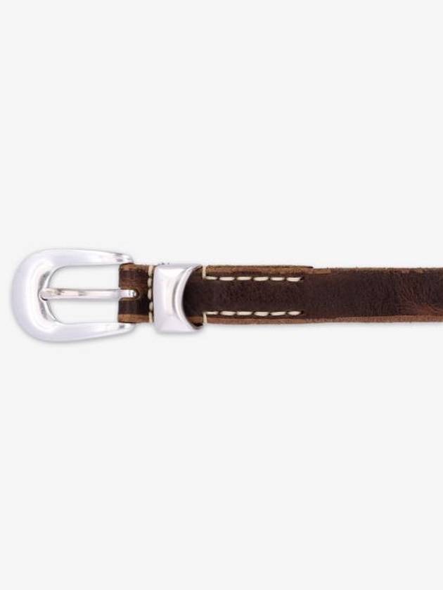 Metal Buckle 2cm Leather Belt Marrone - OUR LEGACY - BALAAN 6