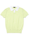 Scallop collar short sleeve women’s knit MELON GREEN - 20THHOLE - BALAAN 1