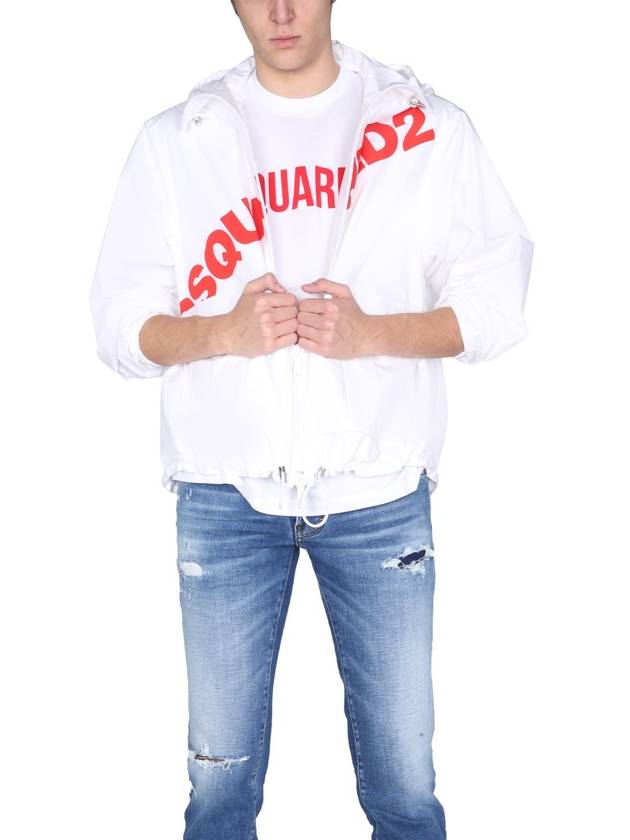 Men's Big Logo Windbreaker White - DSQUARED2 - BALAAN 4