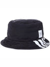 Diagonal Quilted Bucket Hat Black - THOM BROWNE - BALAAN 2