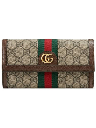 Ophidia Canvas Long Wallet Brown - GUCCI - BALAAN 2