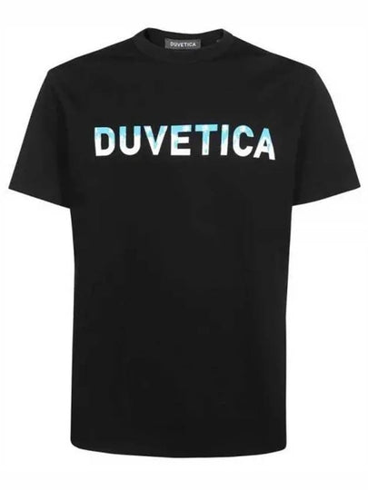 Vinora Logo Print Short Sleeve T Shirt Black - DUVETICA - BALAAN 2