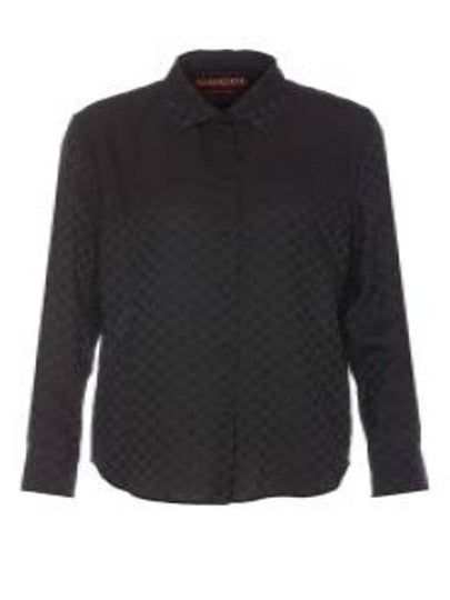 GG Crepe Silk Long Sleeve Shirt Black - GUCCI - BALAAN 2