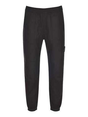 Ghost Regular Track Pants Black - STONE ISLAND - BALAAN 1