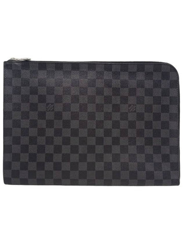 Women s N64437 Damier Graphite Pochette Jour GM Clutch Bag - LOUIS VUITTON - BALAAN 1