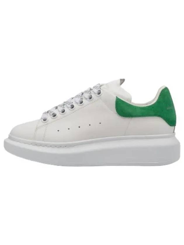 Women's Oversized Suede Tab Low Top Sneakers Green White - ALEXANDER MCQUEEN - BALAAN 2