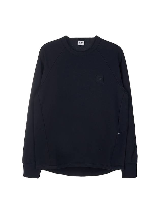 Metropolis Rubber Logo Sweatshirt Navy - CP COMPANY - BALAAN 11