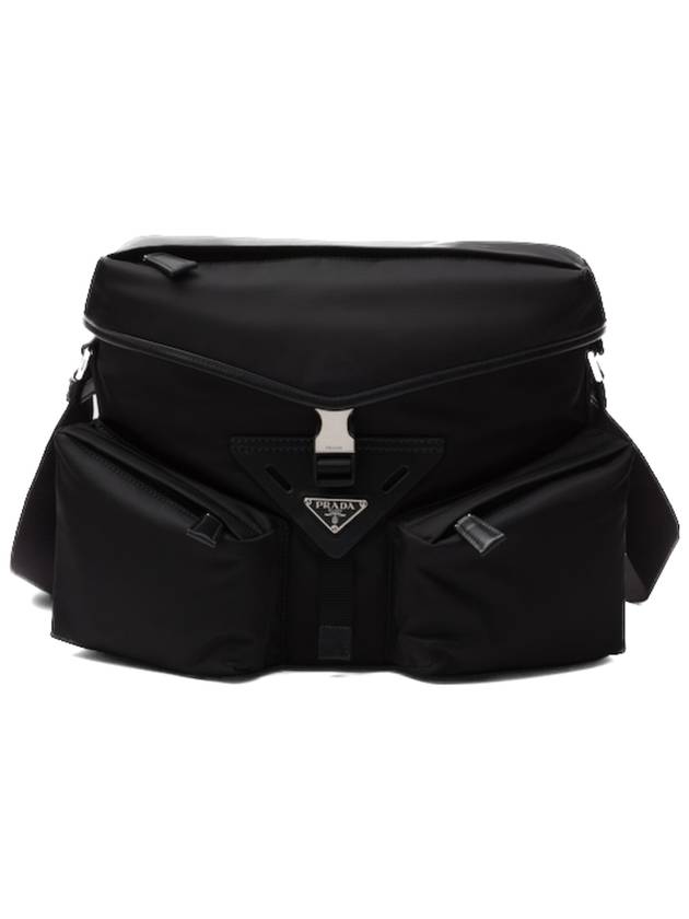 Re-Nylon Leather Shoulder Bag Black - PRADA - BALAAN 2