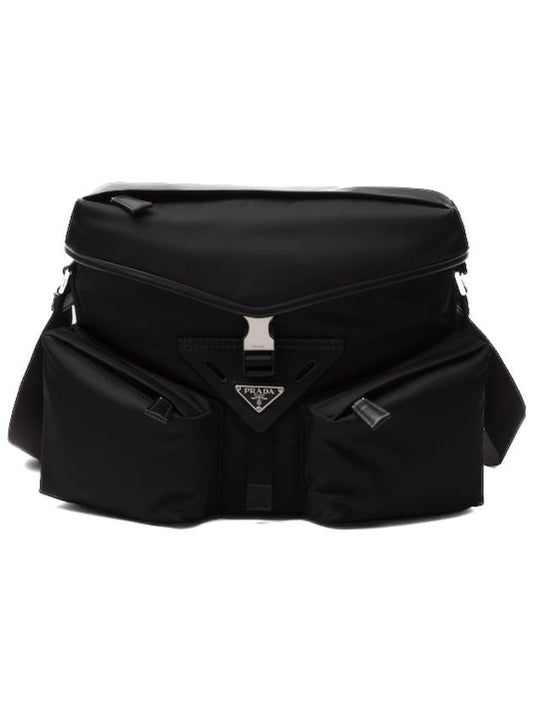 Re-Nylon Leather Shoulder Bag Black - PRADA - BALAAN 2