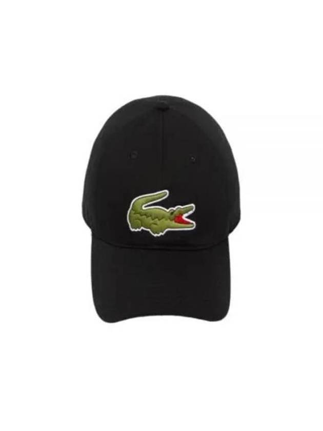 Embroidered Logo Organic Cotton Ball Cap Black - LACOSTE - BALAAN 2