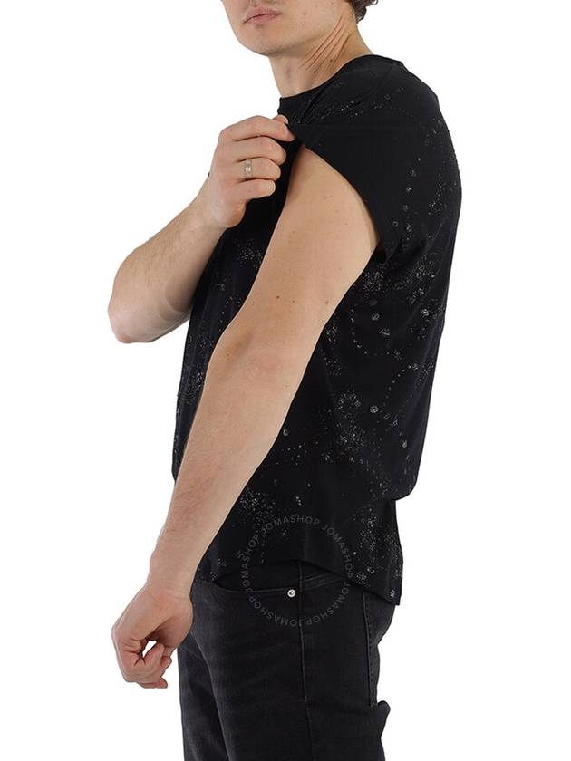 Galaxy Detail Short Sleeve T-Shirt Black - SAINT LAURENT - BALAAN 4