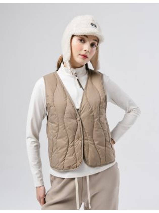 Women s Goose Down Lightweight Beige Vest DO62322VT99 1 - DOYOUKNOWMC GOLF WEAR - BALAAN 1