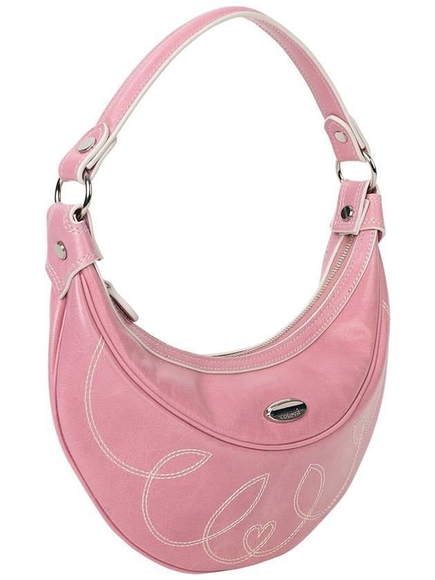 Western Hobo Shoulder Bag Pink Cracked - COTESSI - BALAAN 3