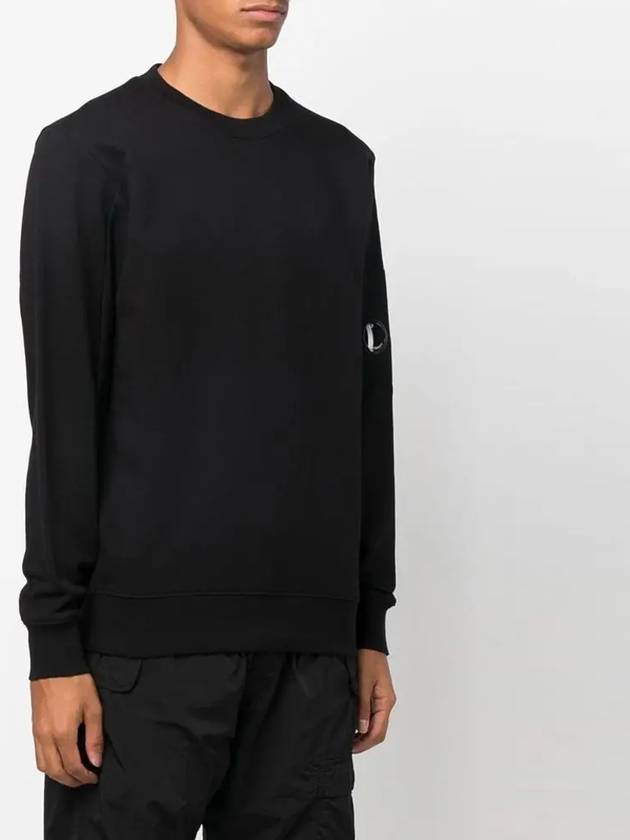 Diagonal Raised Fleece Sweatshirt Black - CP COMPANY - BALAAN 4