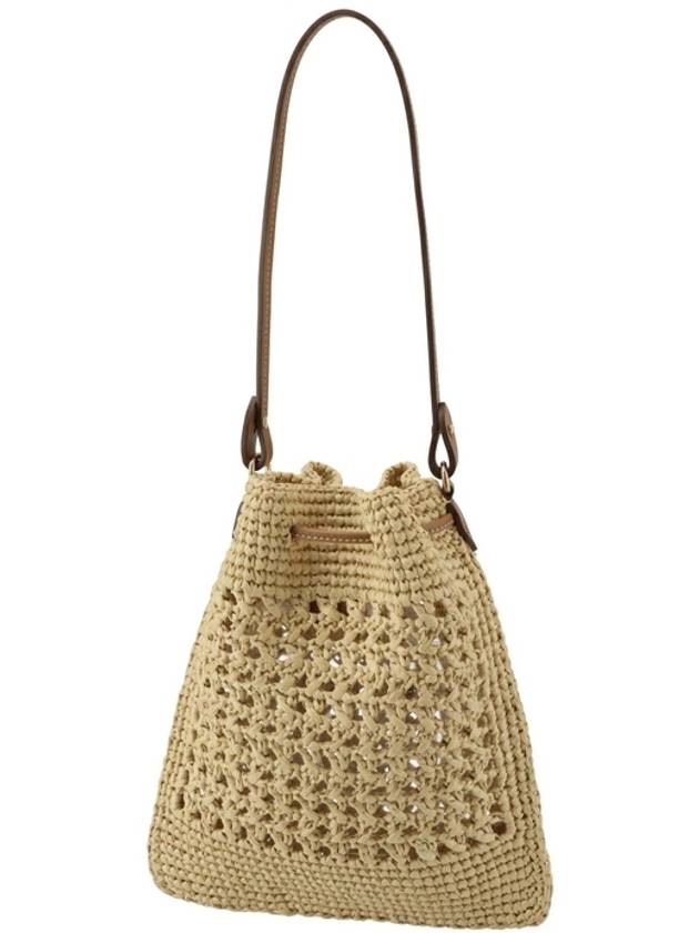 Woven Fabric Mini Bucket Bag Beige - MIU MIU - BALAAN 4