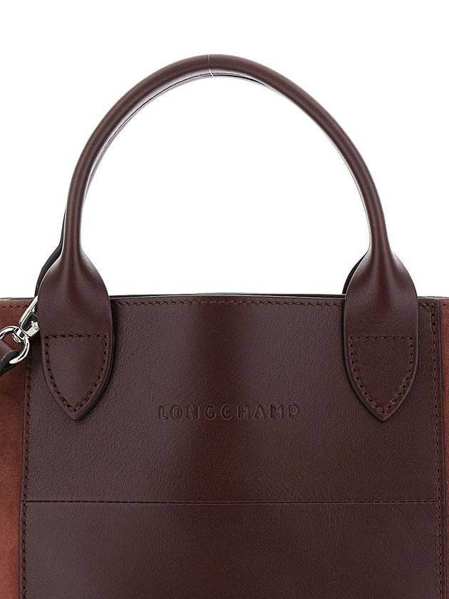 'Cabas' Bordeaux Handbag With Logo Lettering On The Front In Leather Woman - LONGCHAMP - BALAAN 3