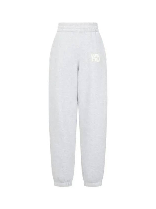 Big embossed logo jogger pants melange gray - ALEXANDER WANG - BALAAN 1