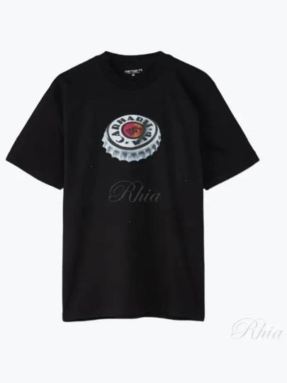 Bottle Cap Short Sleeve T-Shirt Black - CARHARTT WIP - BALAAN 2