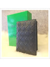 Intrecciato Leather Passport Wallet Black - BOTTEGA VENETA - BALAAN 3