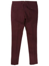 Skinny fit burgundy stretch cotton pants - PT TORINO - BALAAN 3