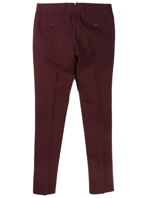 Skinny fit burgundy stretch cotton pants - PT TORINO - BALAAN 3