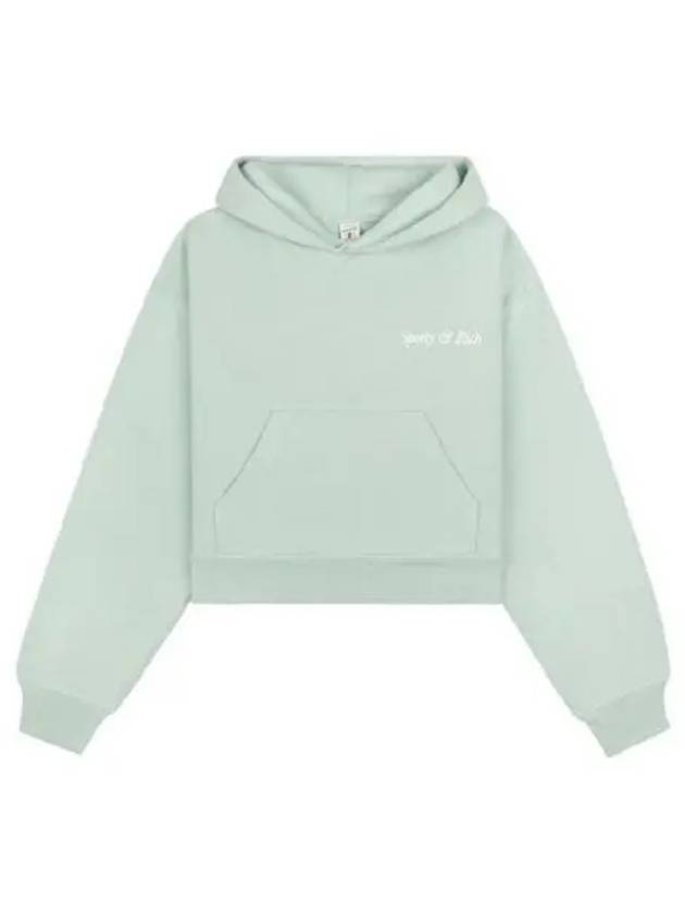 Cropped Cotton Hoodie Mint - SPORTY & RICH - BALAAN 2