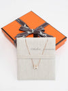 Mini Pop H Pendant Rose Gold & Blanc - HERMES - BALAAN 2