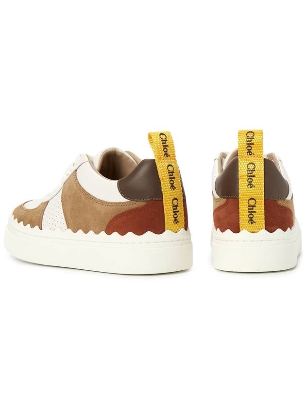 Lauren Leather Sneakers Brown White - CHLOE - BALAAN 7