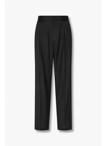 Men s One Tuck Tapered Wool Pants Black - EMPORIO ARMANI - BALAAN 1