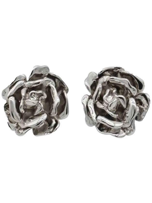 Women s Silver Tone Rose Earrings P422W238A N0996 BPG - BLUMARINE - BALAAN 1