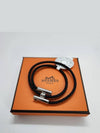 Tunis Tresse Palladium Bracelet Noir - HERMES - BALAAN 3