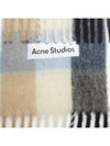 Check Mohair Muffler Blue Beige Black - ACNE STUDIOS - BALAAN 3