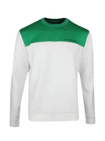 Jeff Crew Neck Sweater Green White - J.LINDEBERG - BALAAN 2