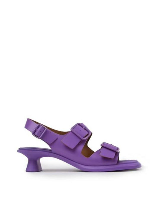 Women's Dina Leather Sandal Heels Purple - CAMPER - BALAAN 2