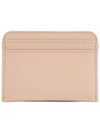 Sense Embroidered Logo Calfskin Card Wallet Light Beige - CHLOE - BALAAN 4