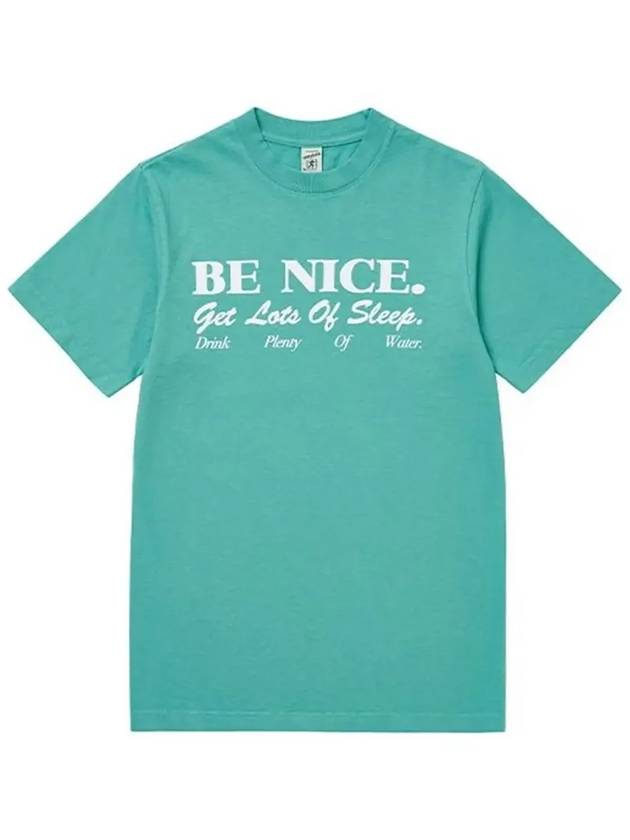 Be Nice Cotton Short Sleeve T-Shirt Green - SPORTY & RICH - BALAAN 4